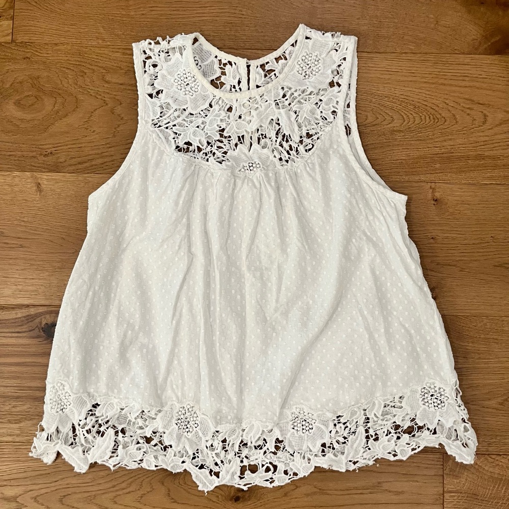 White Anthropologie top